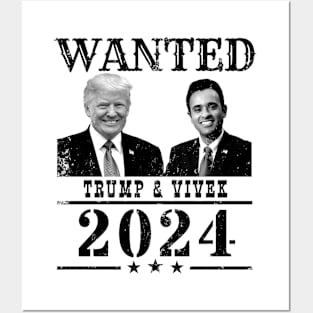 WANTED Trump & Vivek 2024 Posters and Art